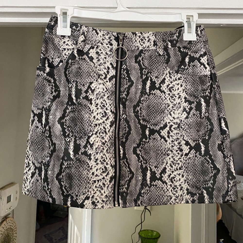 My Kim snakeskin mini skirt